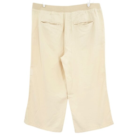 St. Johns Bay Women's Pull-on Wide Leg Easy Fit High Rise Birch Crop Pants 1X NW - Picture 2 of 10